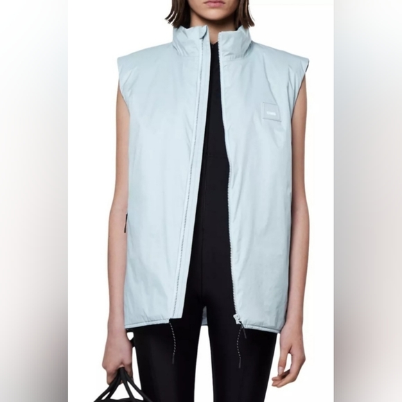 NWT Rains Nylon Padded Fuse Vest Sky Blue Unisex XS / Womens S - Picture 11 of 13